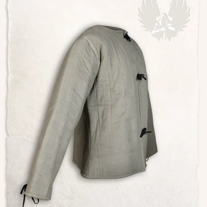 Mytholon 15th Century Gambeson Aulber, Cream Canvas - Image 3