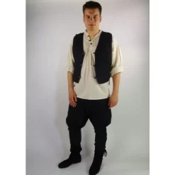 Leonardo Carbone 17th Century Doublet With Buttons, Black