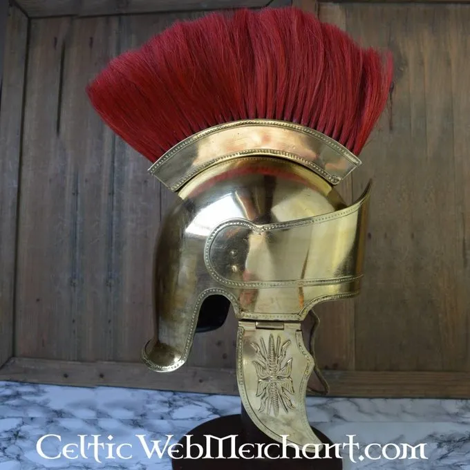 Deepeeka Attic Helmet With Crest, Brass - Image 3