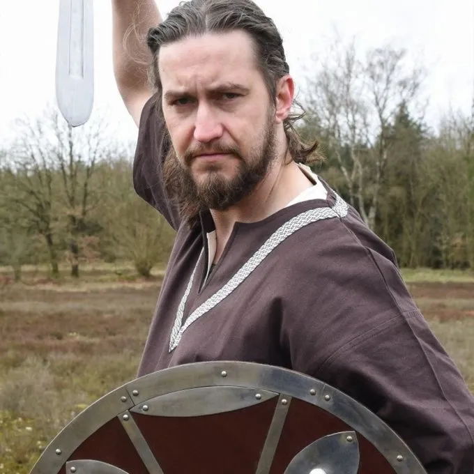 Birka Tunic Knut, Short Sleeves, Brown - Image 4