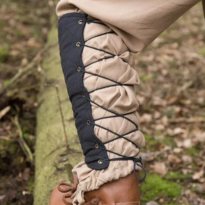 Epic Armoury Black Gambeson Greaves, Pair - Image 2