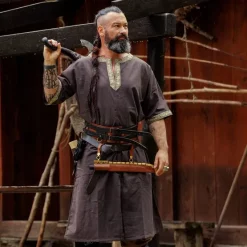 Leonardo Carbone Celtic Tunic, Short Sleeves, Dark Brown