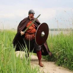 Leonardo Carbone Cotton Cloak, Dark Brown