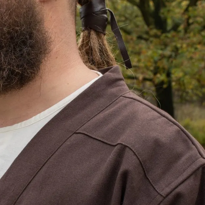 Early Medieval Kaftan Njord, Brown - Image 4