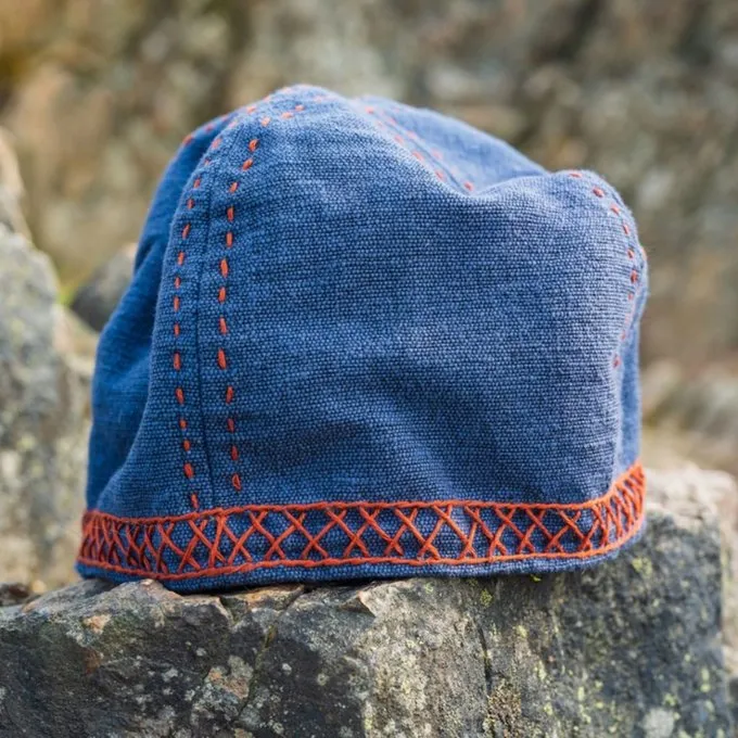 Leonardo Carbone Embroidered Viking Hat Ulf, Blue - Image 3