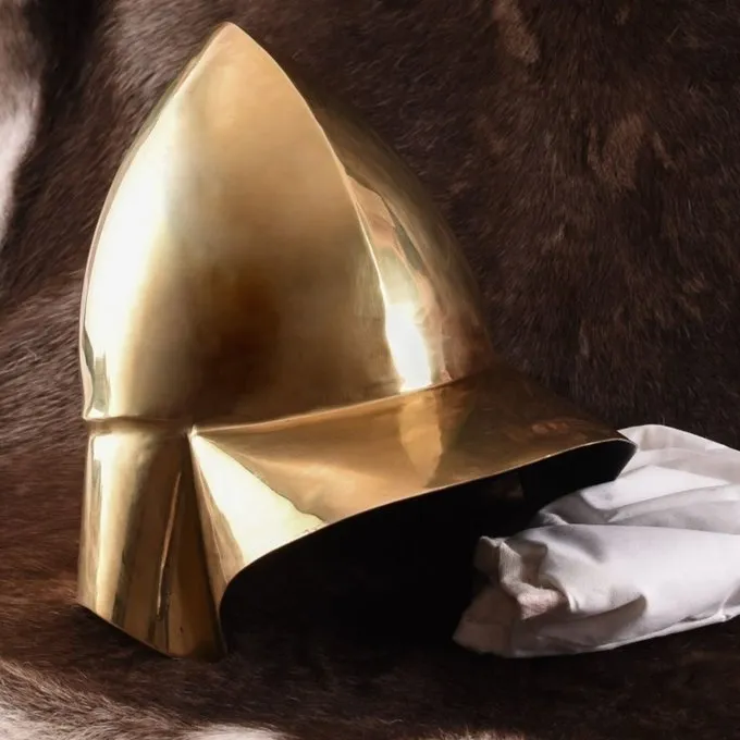 Deepeeka Greek Boeotian Helmet, Brass - Image 5