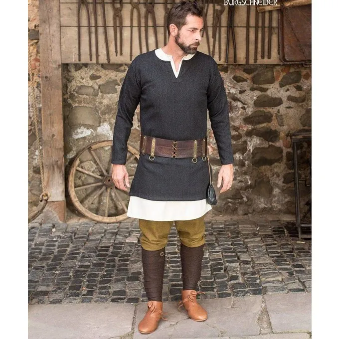 Burgschneider Herringbone Tunic Tyr, Black - Image 2