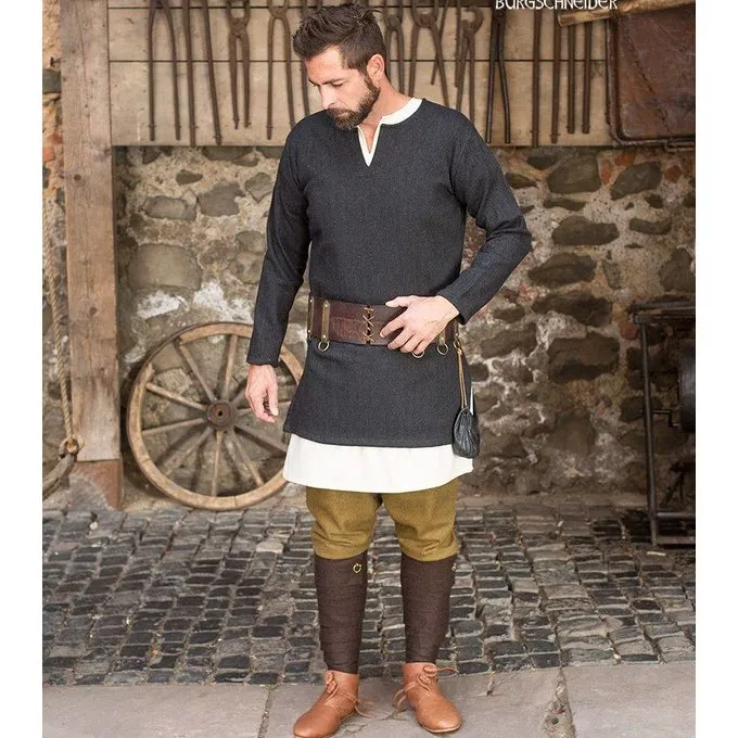 Burgschneider Herringbone Tunic Tyr, Black - Image 4