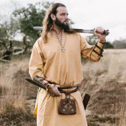 Leonardo Carbone Historical Tunic With Authentic Lining, Honey Brown