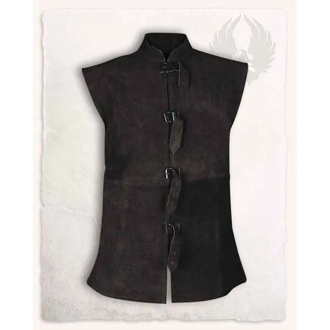 Mytholon Leather Vest Orthello, Black