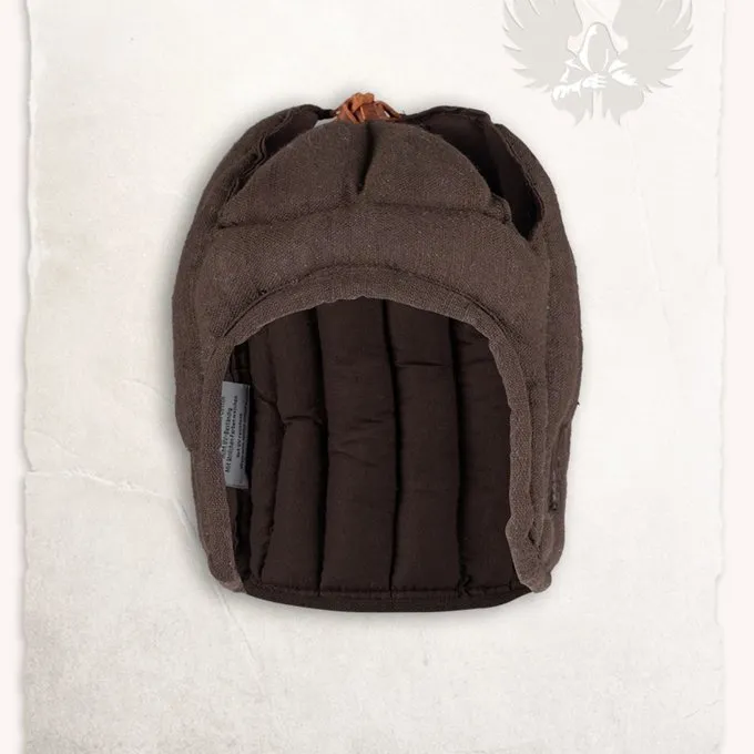 Mytholon Linen Arming Cap Aulber Brown Open