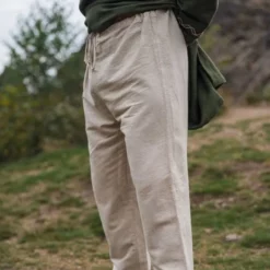 Leonardo Carbone Linen Viking Trousers, Natural