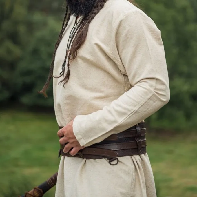 Leonardo Carbone Linen Viking Tunic Ragnar, Natural - Image 3