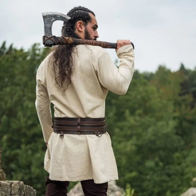 Leonardo Carbone Linen Viking Tunic Ragnar, Natural - Image 6