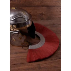 Deepeeka Roman Helmet Crest, Red, Metal Base