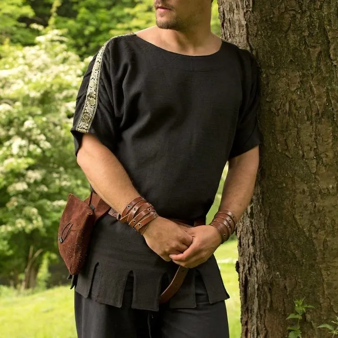 Epic Armoury Roman Tunic With Boat Neck Black - Image 2