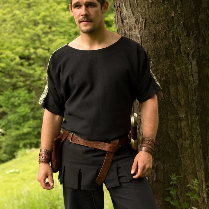 Epic Armoury Roman Tunic With Boat Neck Black