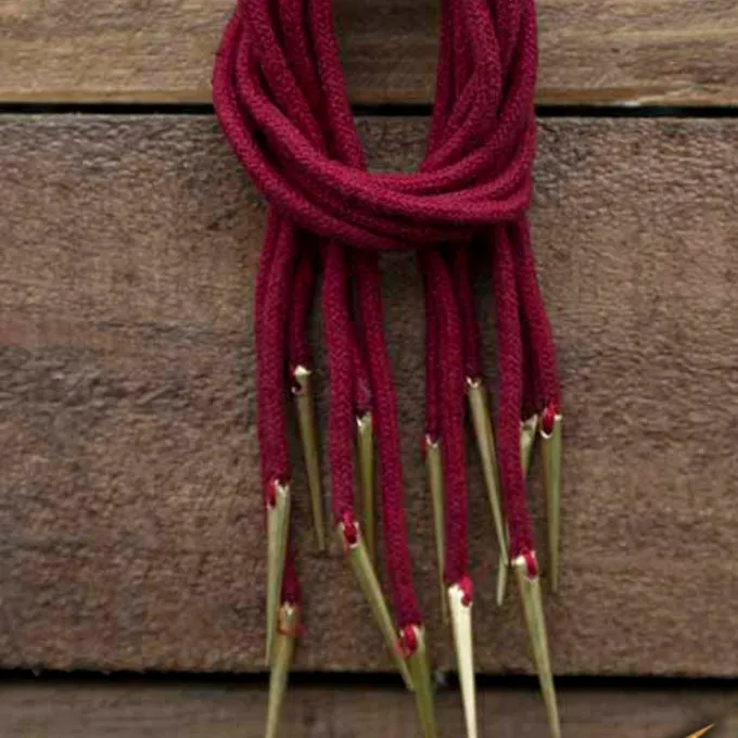 Epic Armoury Tie Laces With Aiglets, Set Of 6, Red