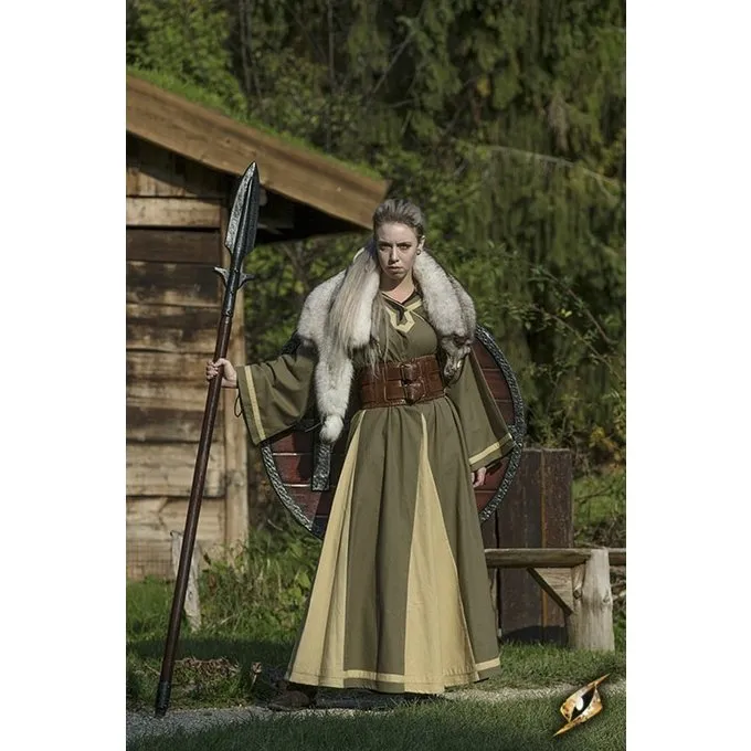 Epic Armoury Viking Dress Astrid, Green/beige - Image 2