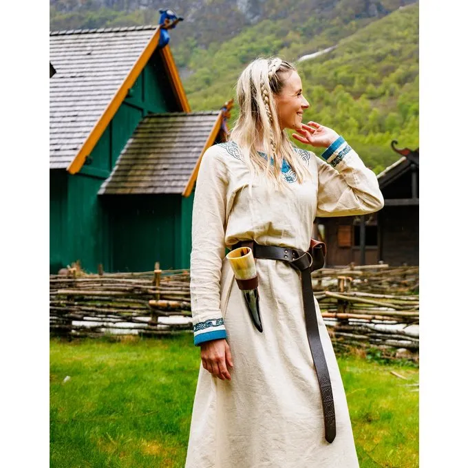 Leonardo Carbone Viking Dress Lagertha, Natural-blue - Image 5