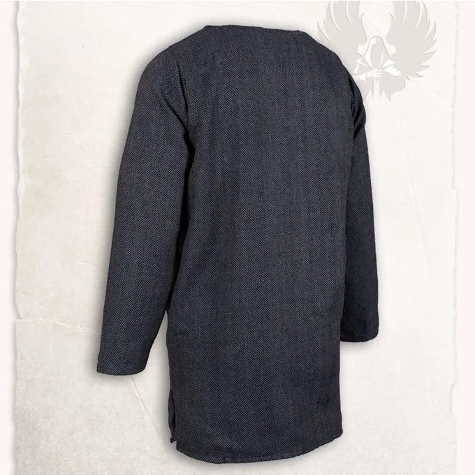 Mytholon Viking Tunic Tronde, Herringbone Motif, Blue - Image 4